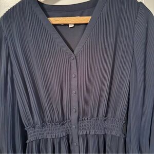 Nanette Lepore Navy Long Sleeve Dress